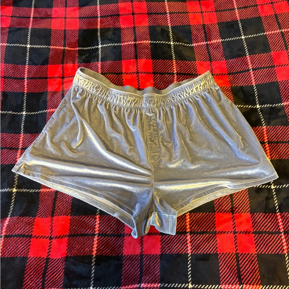 Victoria’s Secret Women's Blue Satin Sleep Shorts Size M
